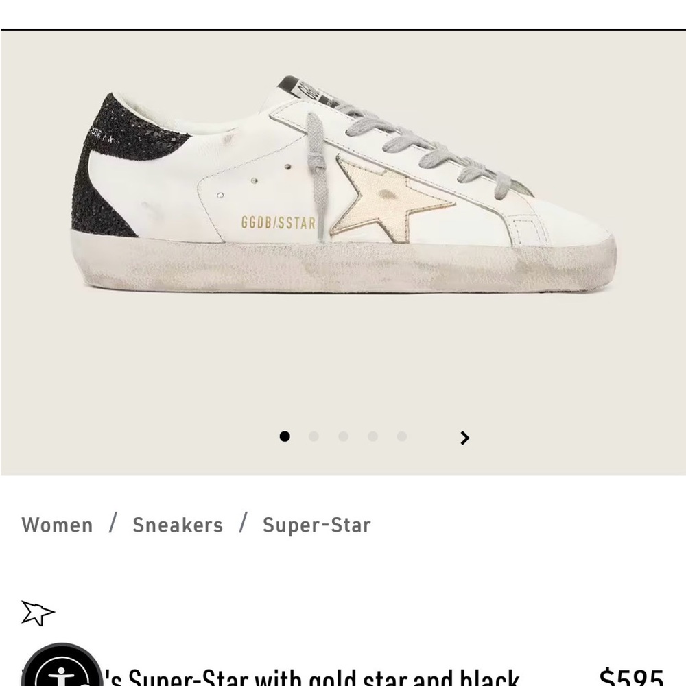 Golden Goose Women's Super-Star Sneakers - White, Black, and Gold